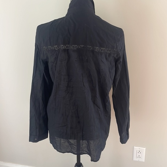 Abercrombie & Fitch Women’s Button Up Shirt With Lace See Through Design - Picture 2 of 4